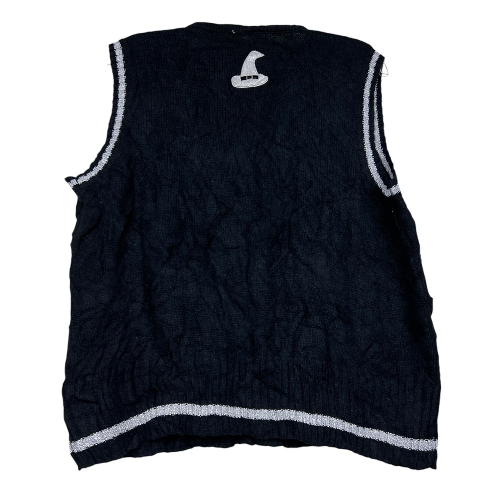 Vintage 80’s Halloween Graphic Embellished Embroidered Sweater Vest - Picture 2 of 3